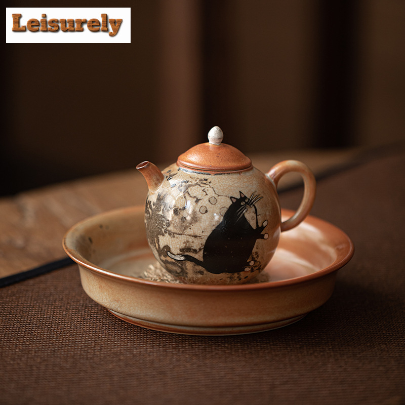 Chamomile Tea - Théière en forme de chat peinte