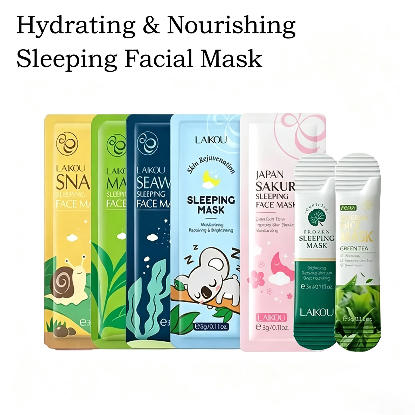 Chamomile Tea - LAIKOU Ensemble de 7 masques faciaux